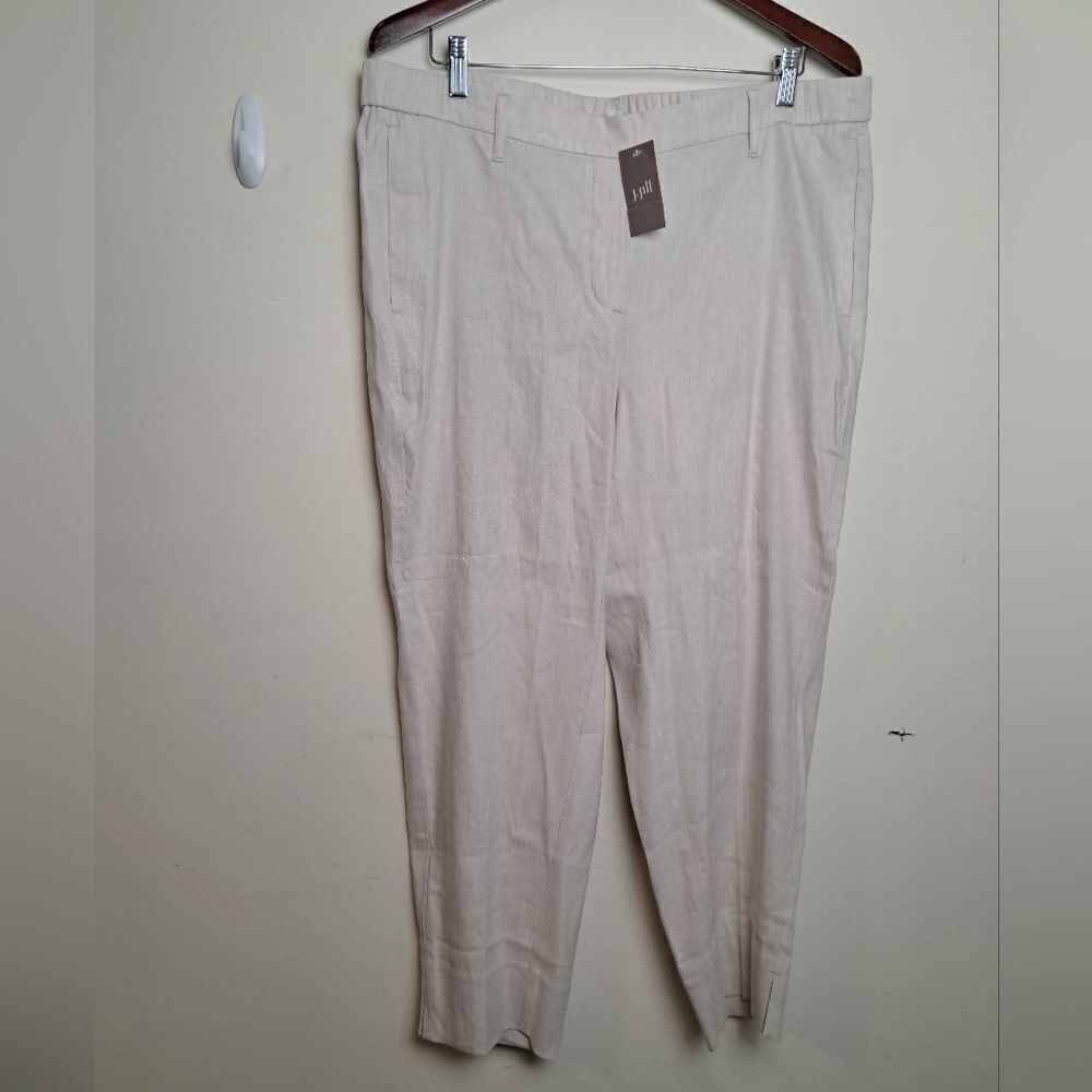 J Jill NWT Off white XL Linen Stretch Pull On Pants